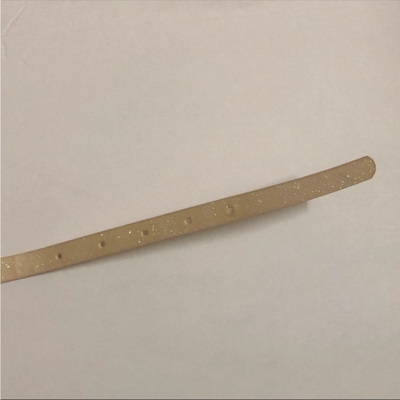 White Glittery Skinny Belt - Picture 3 of 5